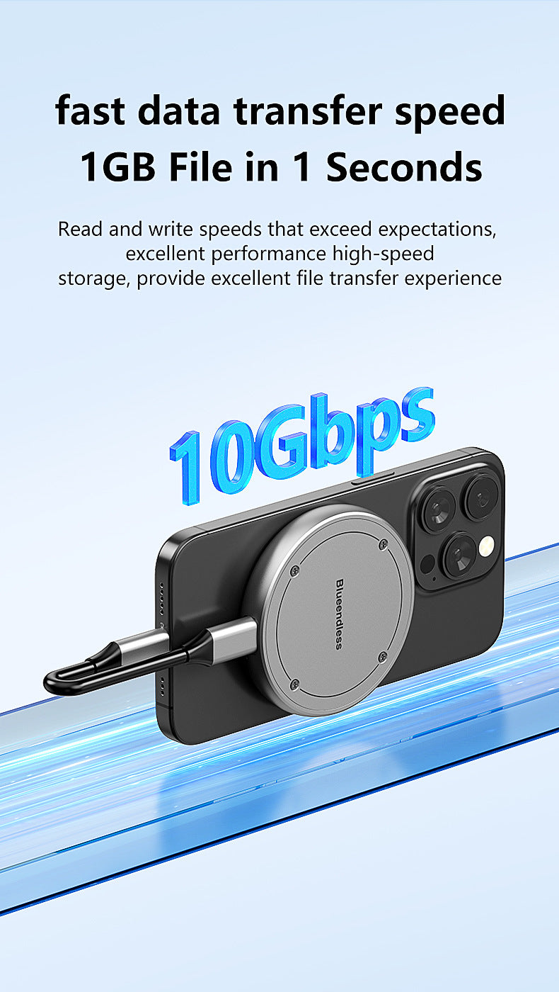 M.2 Magnetic Portable SSD 256/512/1TB - 10Gbps External SSD for Smartphones & Computers - The Shop At Crown Perth