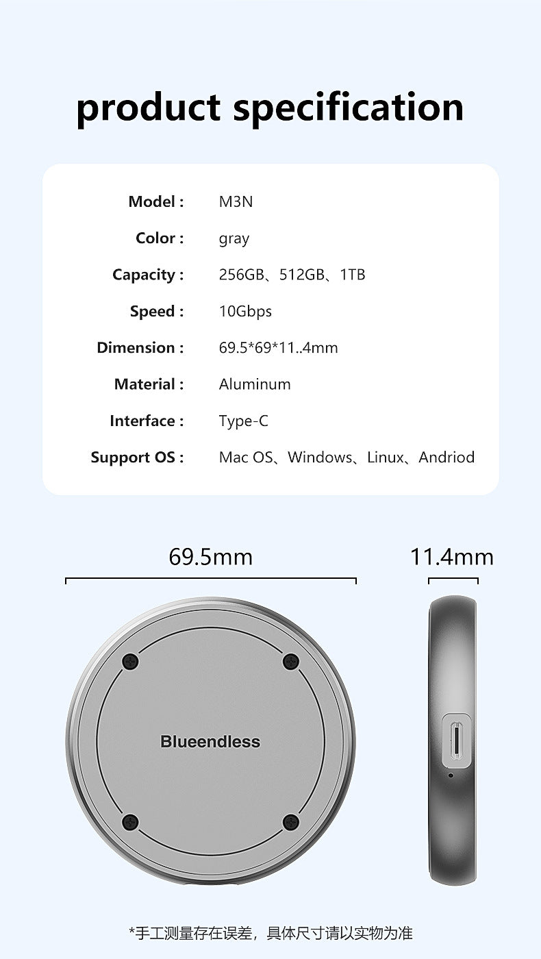M.2 Magnetic Portable SSD 256/512/1TB - 10Gbps External SSD for Smartphones & Computers - The Shop At Crown Perth