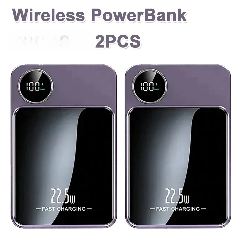 22.5W Fast Charging Wireless Magnetic Power Bank Portable External Battery 10000mAh PowerBank Adapter for IPhone Samsung Huawei - The Shop At Crown Perth