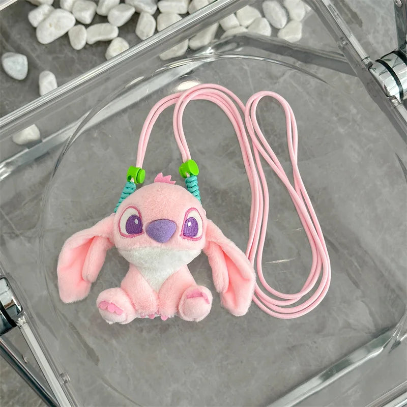 Plush Mobile Phone Bracket Kawaii Stitch Retractable Bracket Back Clip Slung Chain Lanyard Convenient Anti-fall Universal - The Shop At Crown Perth