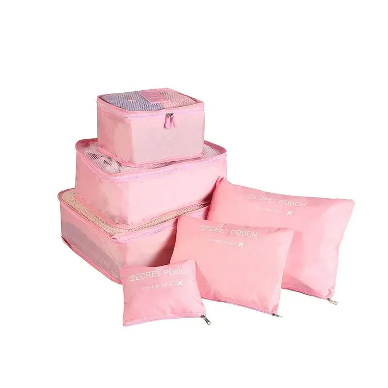 6PCS Packing Cubes Luggage Organizer Travel Storage Bags for Clothes Shoes Toiletries Portable Suitcase Organization Set - The Shop At Crown Perth