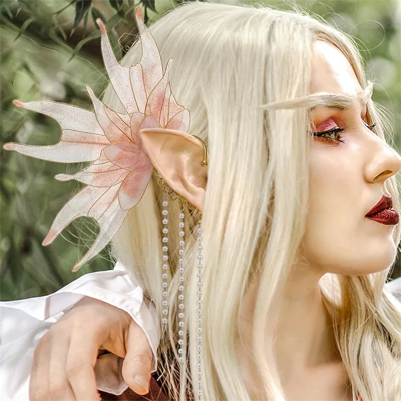 Combhasaki Women's Fairy Ear Cuffs Beautiful Clip-on Mermaid Earrings Fashion Ear Cuffs Cosplay Accessories - The Shop At Crown Perth