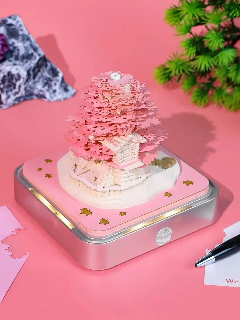 Omoshiroi Block 2026 Calendar Memo Pad 3D Carving Notepad TearOff Paper Memo Pad Block Notes Castle SKY Calendar Christmas Gift - The Shop At Crown Perth