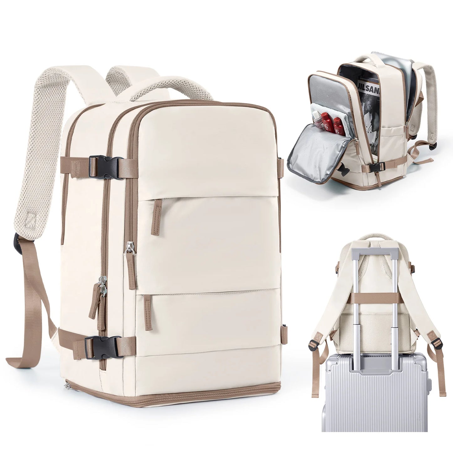 Women Men Hand Luggage Backpack Business College Laptop Travel Backpack Waterproof Carry on mochila viaje cabina avion 40x20x25 - The Shop At Crown Perth