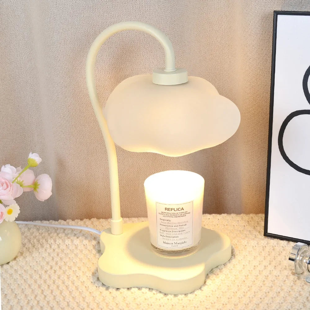 Creative Cloud-Shaped Wax Melt Lamp with Timer Aromatherapy Night Light, Scented Candle Warmer, Stylish Desk Table Lamp - The Shop At Crown Perth
