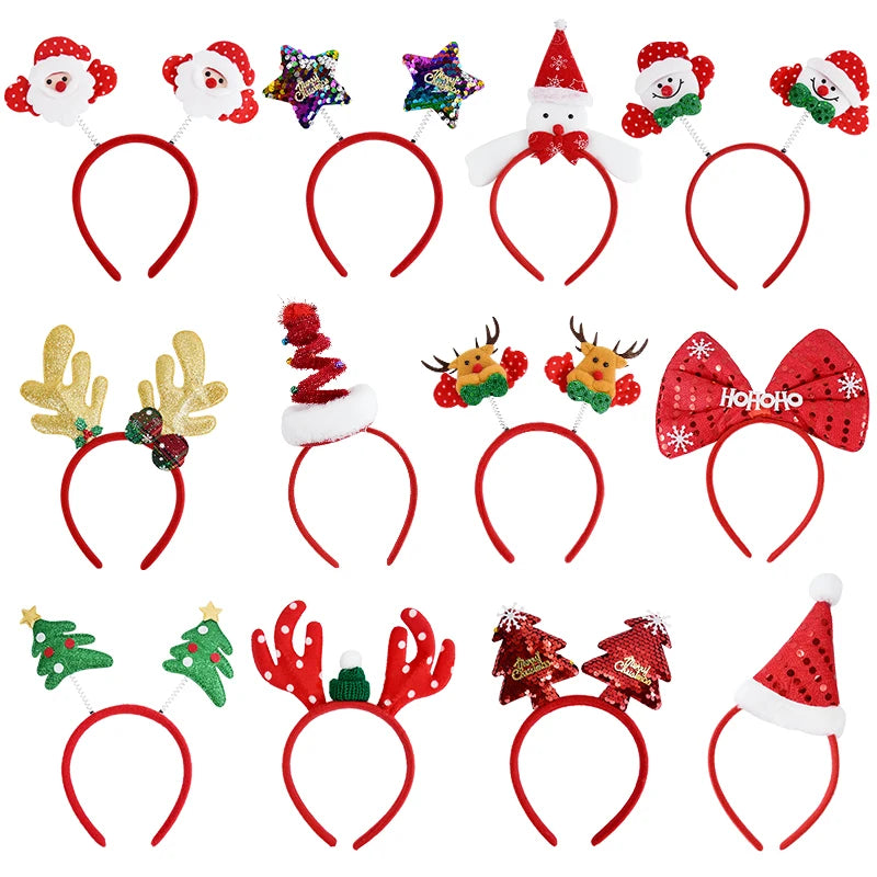 Christmas Headband Kids Adult Santa Claus Elk Xmax Tree Hair Accessories Photo Props Christmas Decoration 2025 New Year Gifts - The Shop At Crown Perth