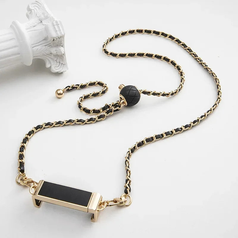 Light Luxury Casual Fashion Metal Chain Mobile Phone Back Clip Lanyard Women Outdoor Portable Crossbody Anti-lost Shoulder Strap - The Shop At Crown Perth