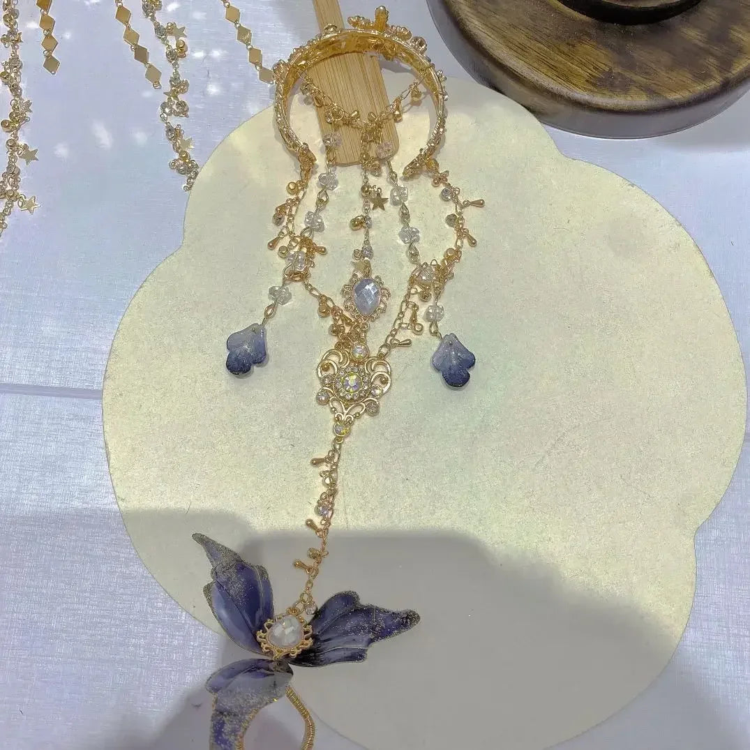 Fairy Mermaid Hair Crown Handmade Hair Accessories Ancient Style Flow Princess Jewelry Set - The Shop At Crown Perth