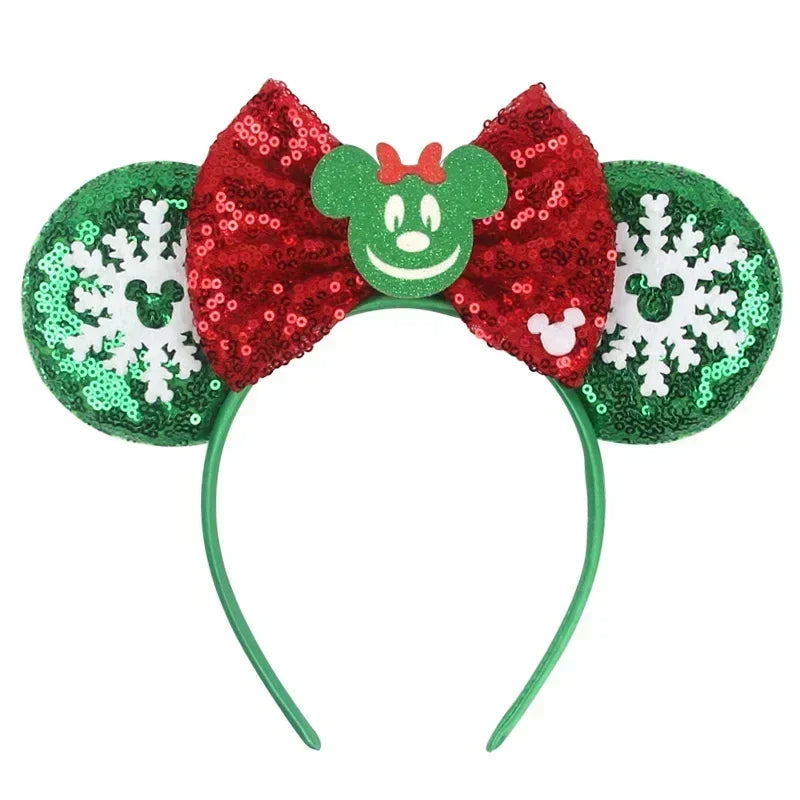Disney Mickey Mouse Ear Hairbands Lollipop Candy Cane Bows Christmas Headband for Adults Party Kids Women Plush Hair Accessories - The Shop At Crown Perth