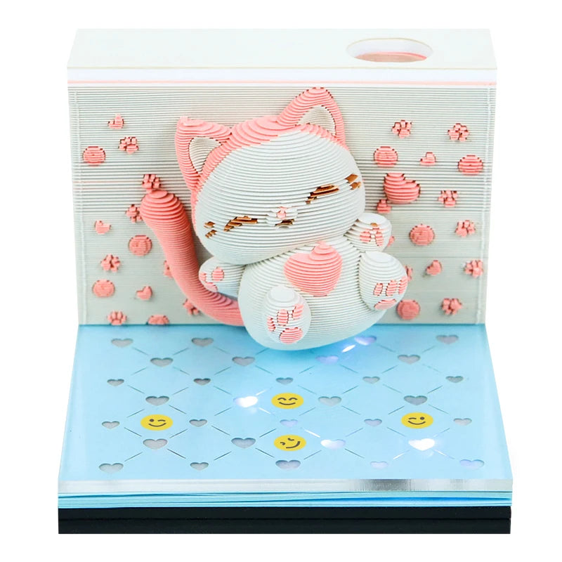 Omoshiroi Block 2026 Calendar Memo Pad 3D Carving Notepad TearOff Paper Memo Pad Block Notes Castle SKY Calendar Christmas Gift - The Shop At Crown Perth