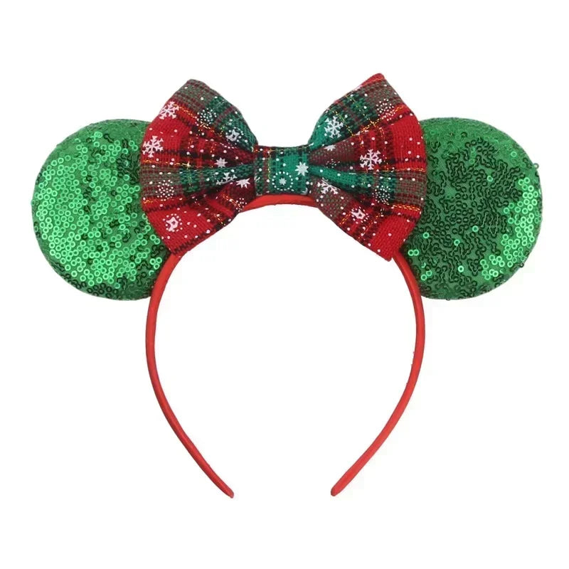 Disney Mickey Mouse Ear Hairbands Lollipop Candy Cane Bows Christmas Headband for Adults Party Kids Women Plush Hair Accessories - The Shop At Crown Perth