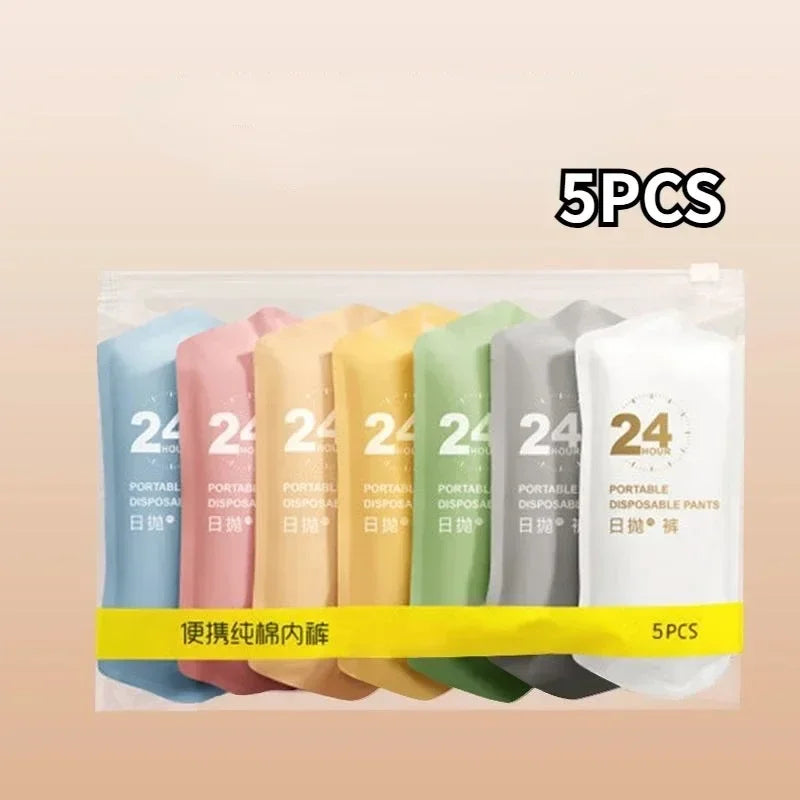 10PCS/Set Women Cotton Disposable Pantie Free Washing Portable Postpartum Monthly Shorts Daily Underwear for Business Trips - The Shop At Crown Perth