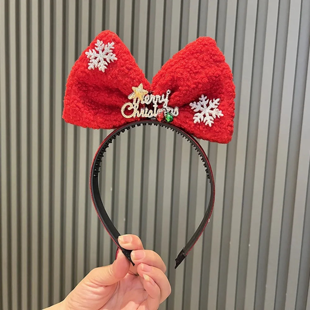 NEW Plush Christmas Headband Red Headwear Children Headbands Cloth Kids Hair Bands - The Shop At Crown Perth