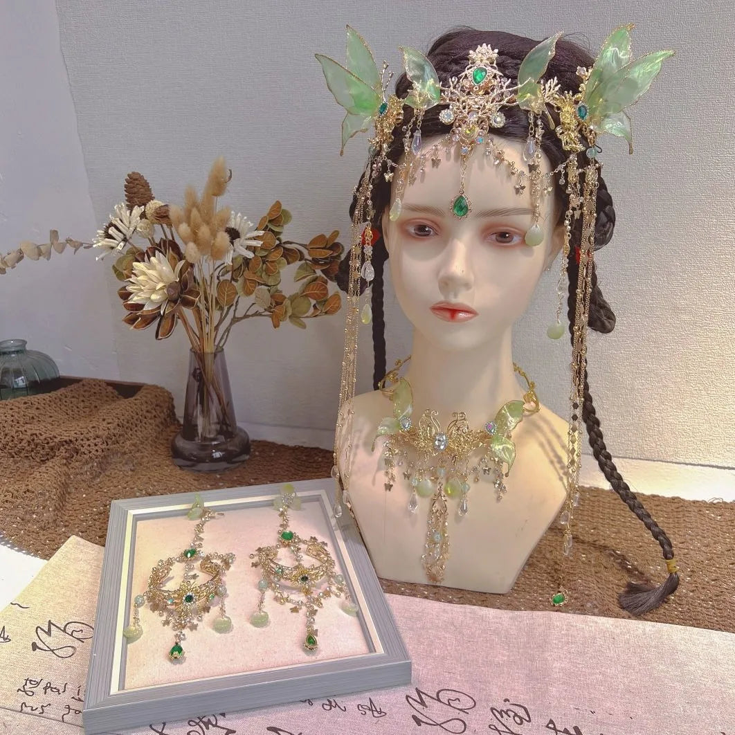 Fairy Mermaid Hair Crown Handmade Hair Accessories Ancient Style Flow Princess Jewelry Set - The Shop At Crown Perth