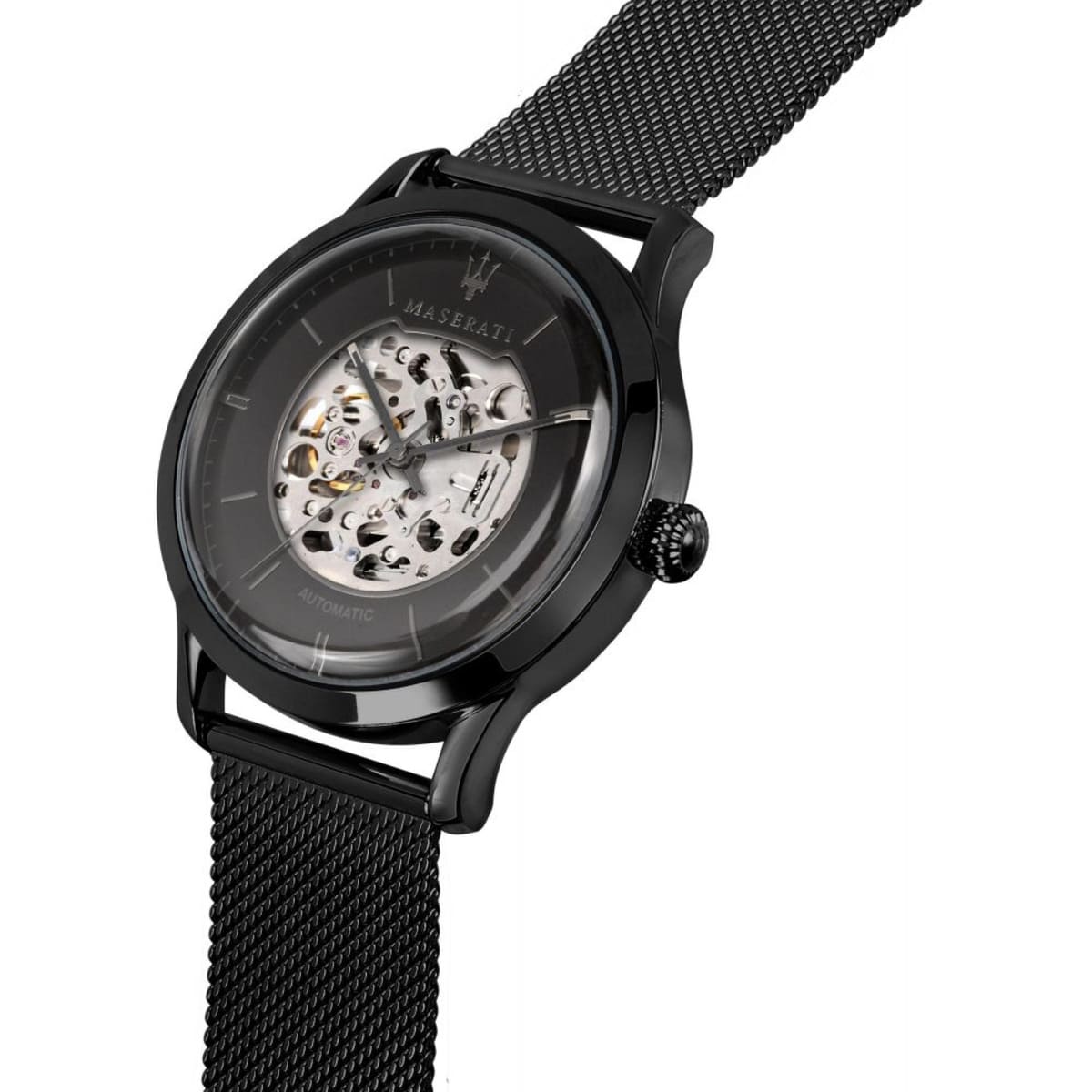 Maserati Ricordo 42mm Automatic Black Mesh Watch – R8823133004 - The Shop At Crown Perth