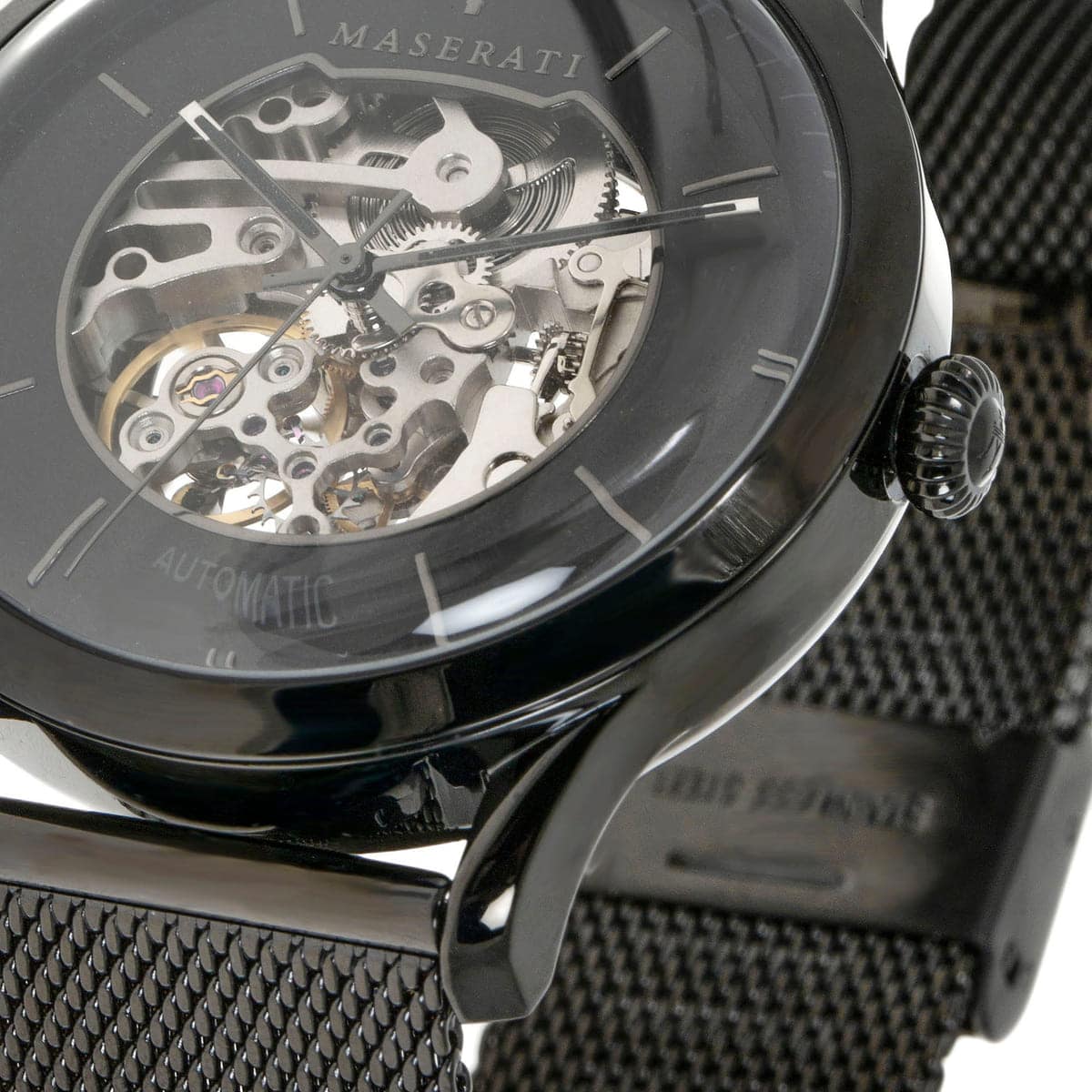 Maserati Ricordo 42mm Automatic Black Mesh Watch – R8823133004 - The Shop At Crown Perth