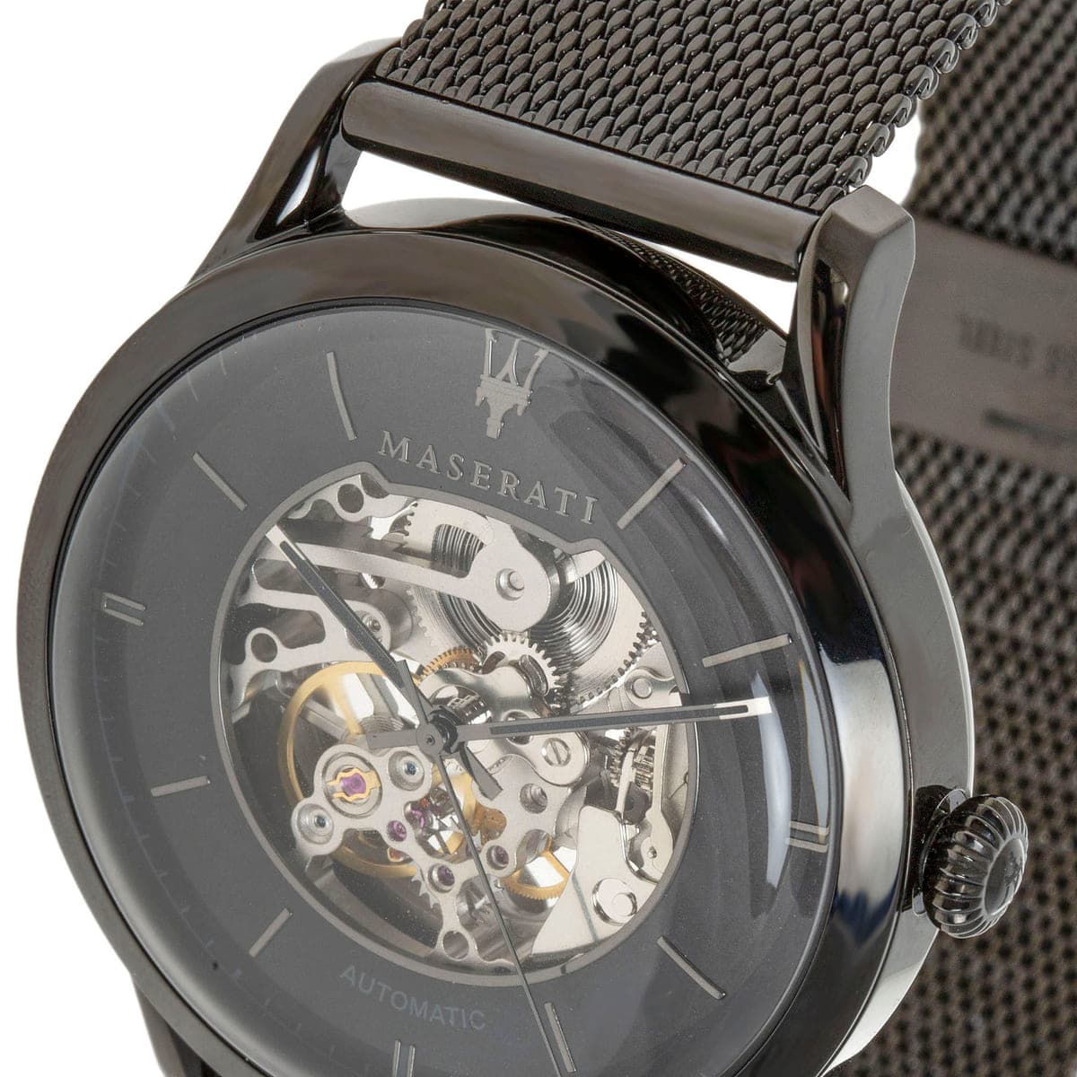 Maserati Ricordo 42mm Automatic Black Mesh Watch – R8823133004 - The Shop At Crown Perth