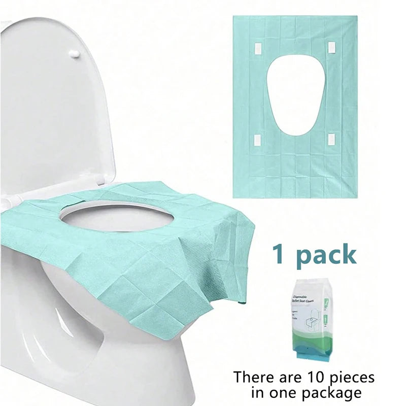 1pk/10pcs Disposable Toilet Seat Covers Waterproof & Portable Paper Toilet Mat For Hotel Travel Home Use Bathroom Decor Summer - The Shop At Crown Perth