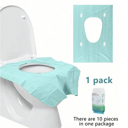 1pk/10pcs Disposable Toilet Seat Covers Waterproof & Portable Paper Toilet Mat For Hotel Travel Home Use Bathroom Decor Summer - The Shop At Crown Perth