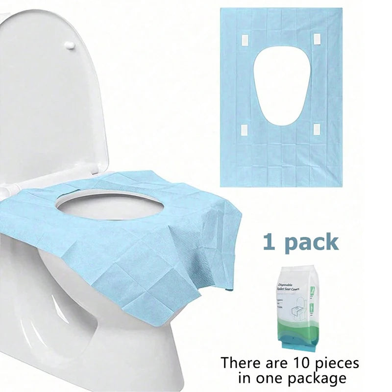 1pk/10pcs Disposable Toilet Seat Covers Waterproof & Portable Paper Toilet Mat For Hotel Travel Home Use Bathroom Decor Summer - The Shop At Crown Perth