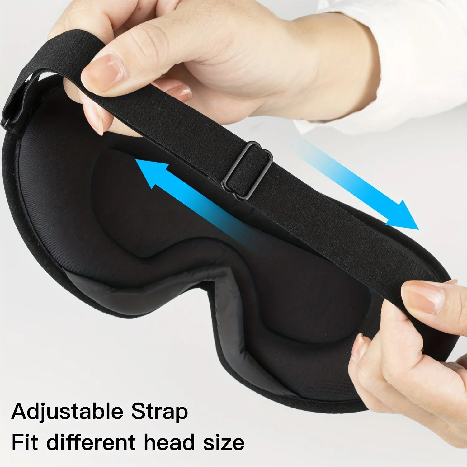 3D Sleep Mask With Noise Ear plug, Unisex Blackout, Protects Eyelashes, Adjustable Strap, Travel Plane Work Eye Mask - The Shop At Crown Perth