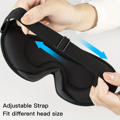 3D Sleep Mask With Noise Ear plug, Unisex Blackout, Protects Eyelashes, Adjustable Strap, Travel Plane Work Eye Mask - The Shop At Crown Perth