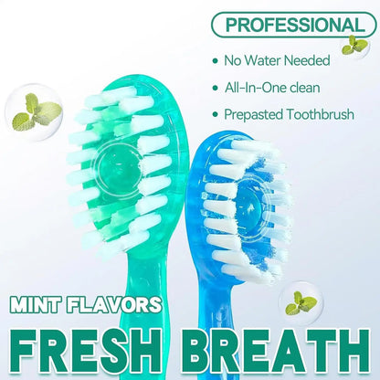 5-in-1 Mini Toothbrushes with Toothpaste Tongue Scraper Flosses Portable Soft Versatile Toothbrush Kit for Home and Travel - The Shop At Crown Perth