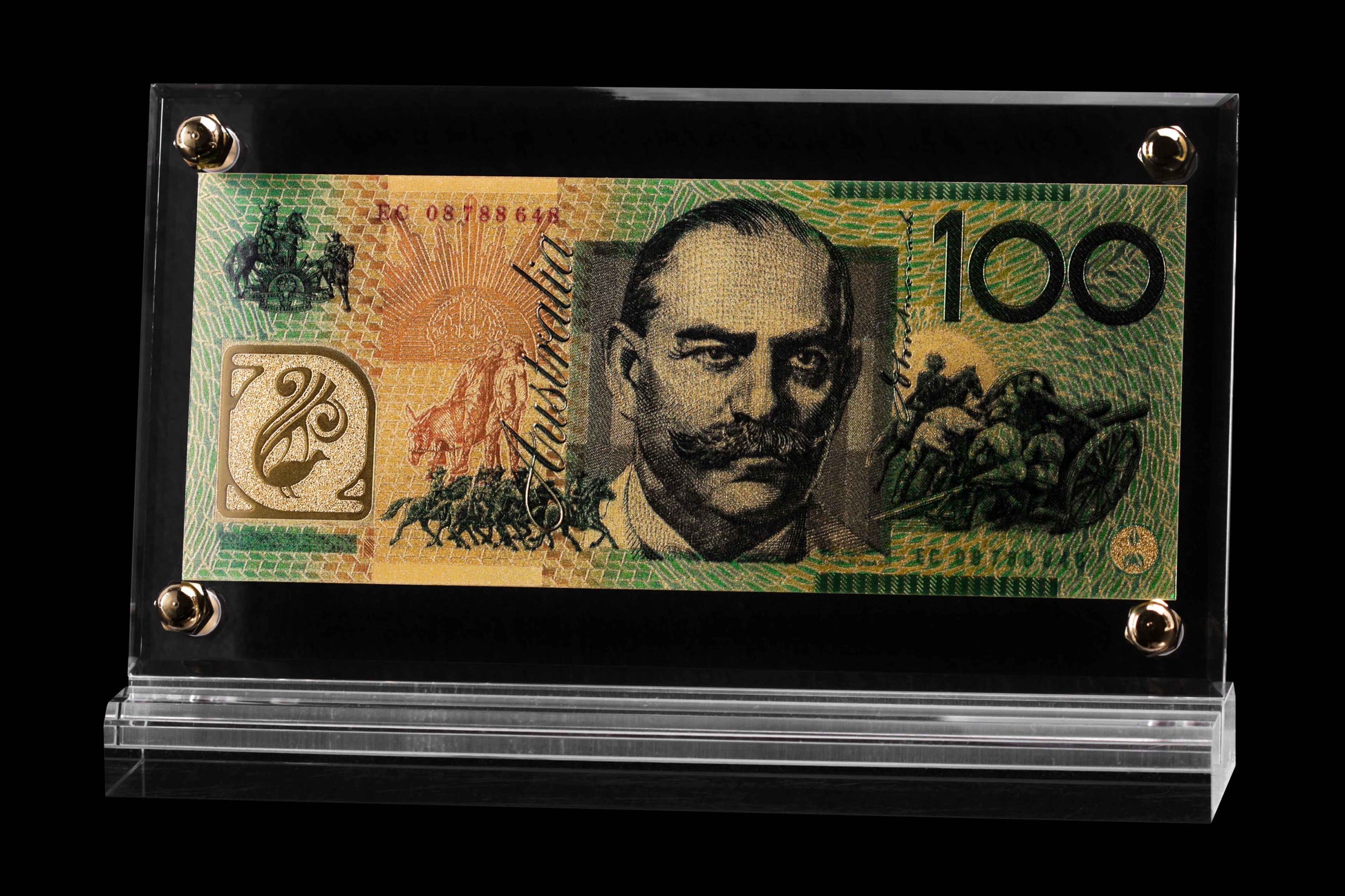24 Carat Gold 2020 $100 Australian Banknote Replica – Premium Display Collectible - The Shop At Crown Perth