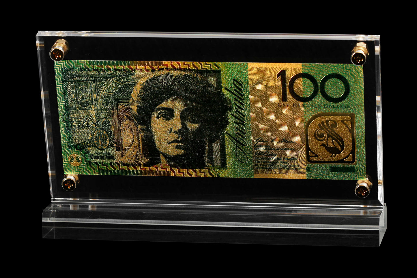 24 Carat Gold 2020 $100 Australian Banknote Replica – Premium Display Collectible - The Shop At Crown Perth