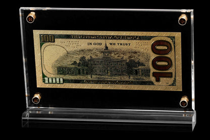 24 Carat Gold USD $100 Coloured Banknote Replica – Premium Display Collectible - The Shop At Crown Perth
