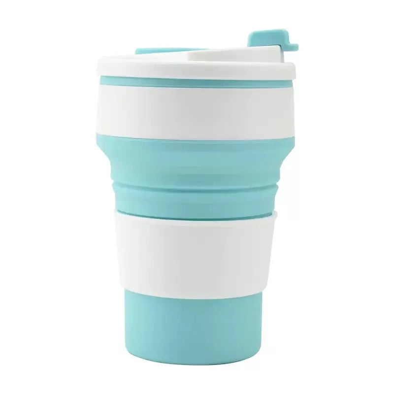 Collapsible Silicone Travel Cup with Lid - Portable and Reusable Drinking Cup for Camping, Hiking, and Outdoor Activities - The Shop At Crown Perth