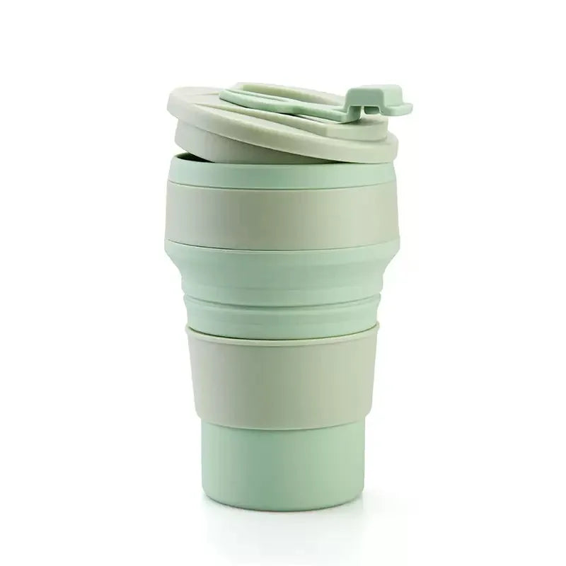 Collapsible Silicone Travel Cup with Lid - Portable and Reusable Drinking Cup for Camping, Hiking, and Outdoor Activities - The Shop At Crown Perth