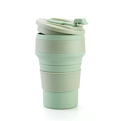 Collapsible Silicone Travel Cup with Lid - Portable and Reusable Drinking Cup for Camping, Hiking, and Outdoor Activities - The Shop At Crown Perth