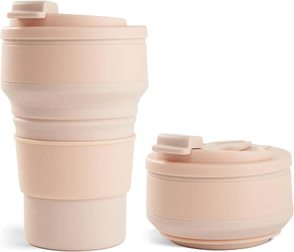 Collapsible Silicone Travel Cup with Lid - Portable and Reusable Drinking Cup for Camping, Hiking, and Outdoor Activities - The Shop At Crown Perth