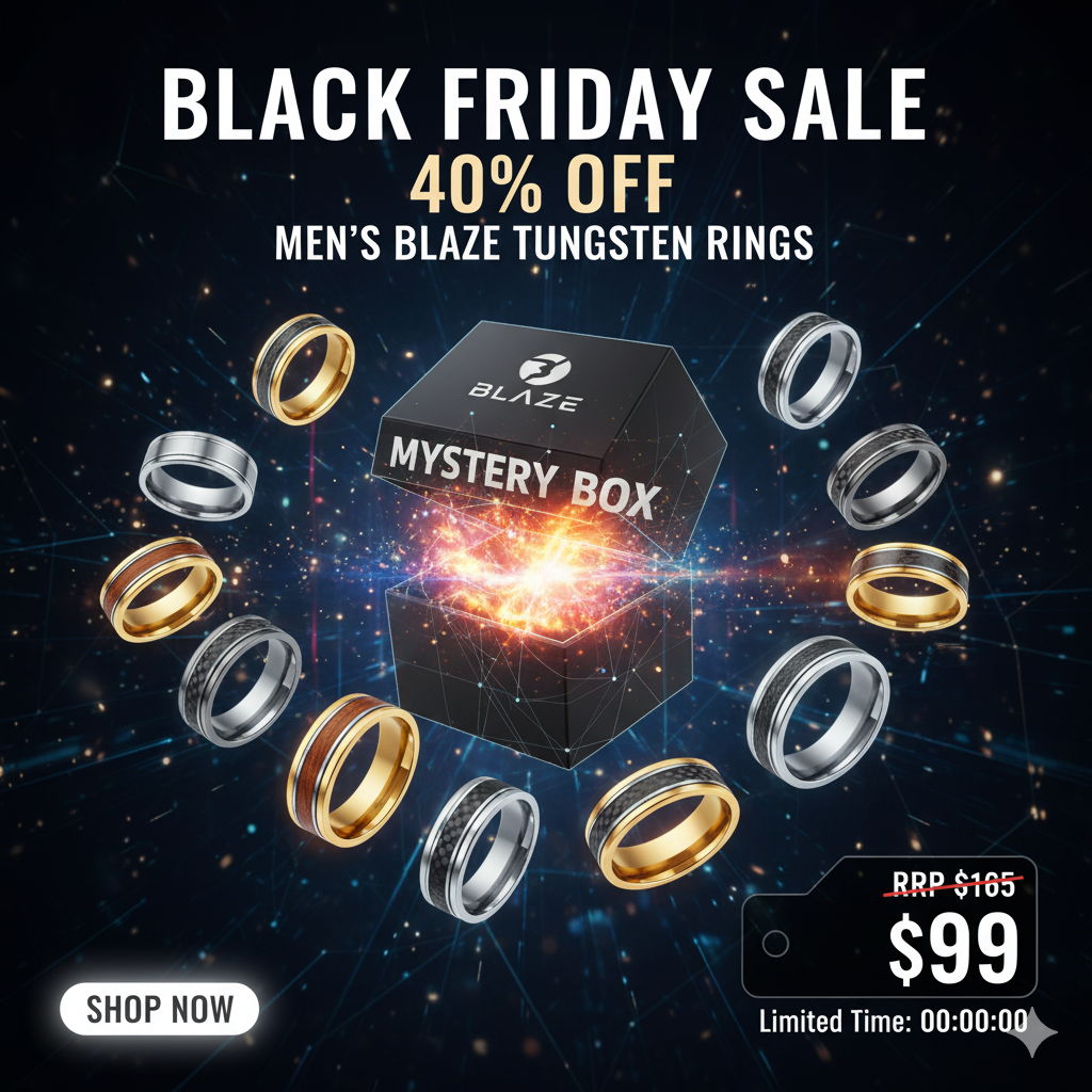 Men’s Tungsten Ring Mystery Box- Black Friday Sale - The Shop At Crown Perth