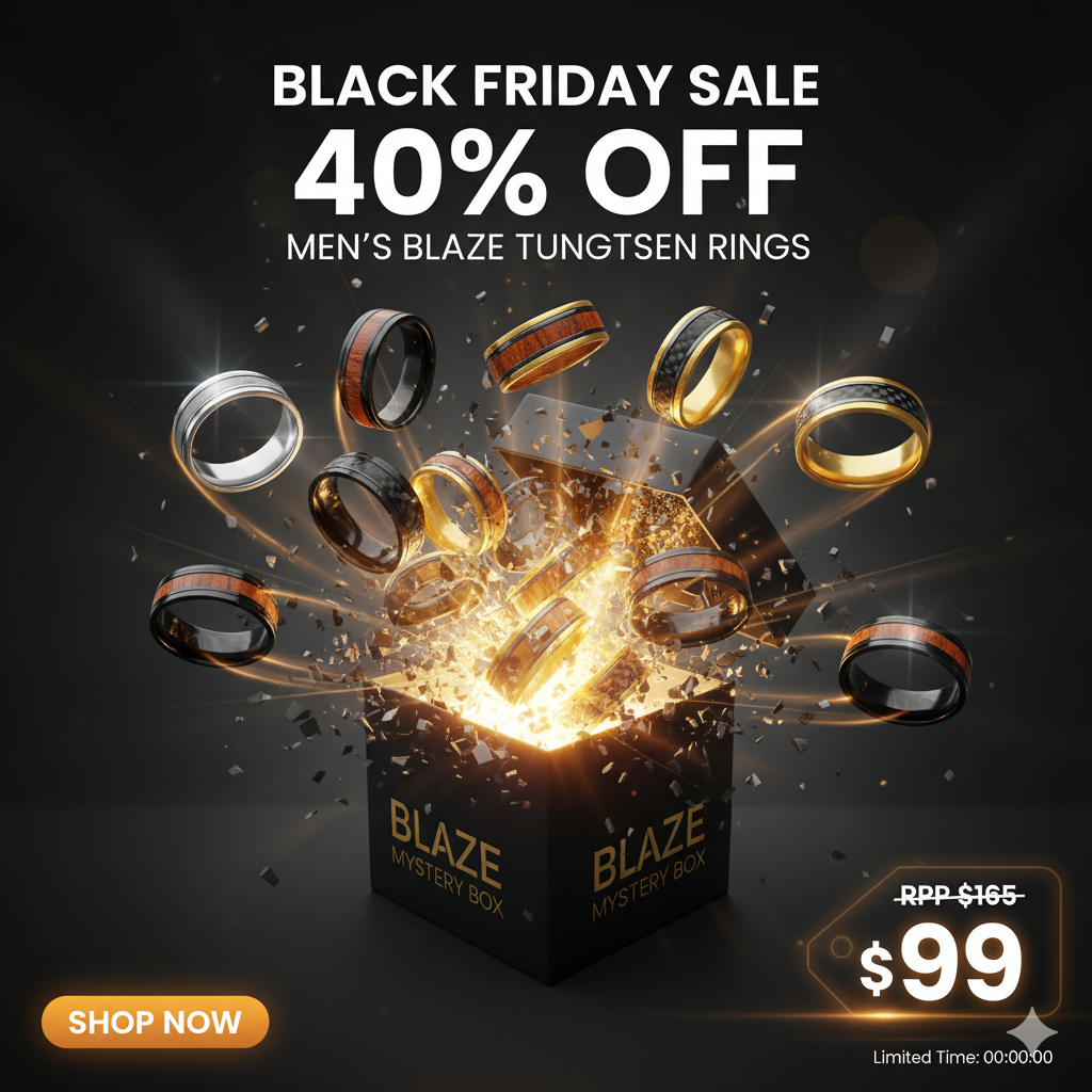 Men’s Tungsten Ring Mystery Box- Black Friday Sale - The Shop At Crown Perth
