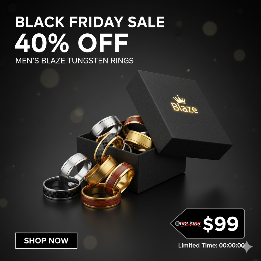 Men’s Tungsten Ring Mystery Box- Black Friday Sale - The Shop At Crown Perth