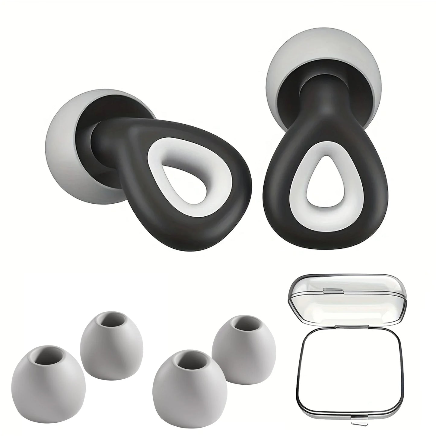 HUAK 1 pair of silicone earplugs, ear protection, hearing protection,swim, sleep, work, travel and other scenes, noise reduction - The Shop At Crown Perth