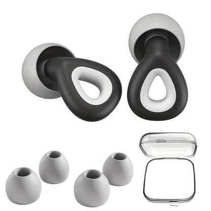 HUAK 1 pair of silicone earplugs, ear protection, hearing protection,swim, sleep, work, travel and other scenes, noise reduction - The Shop At Crown Perth