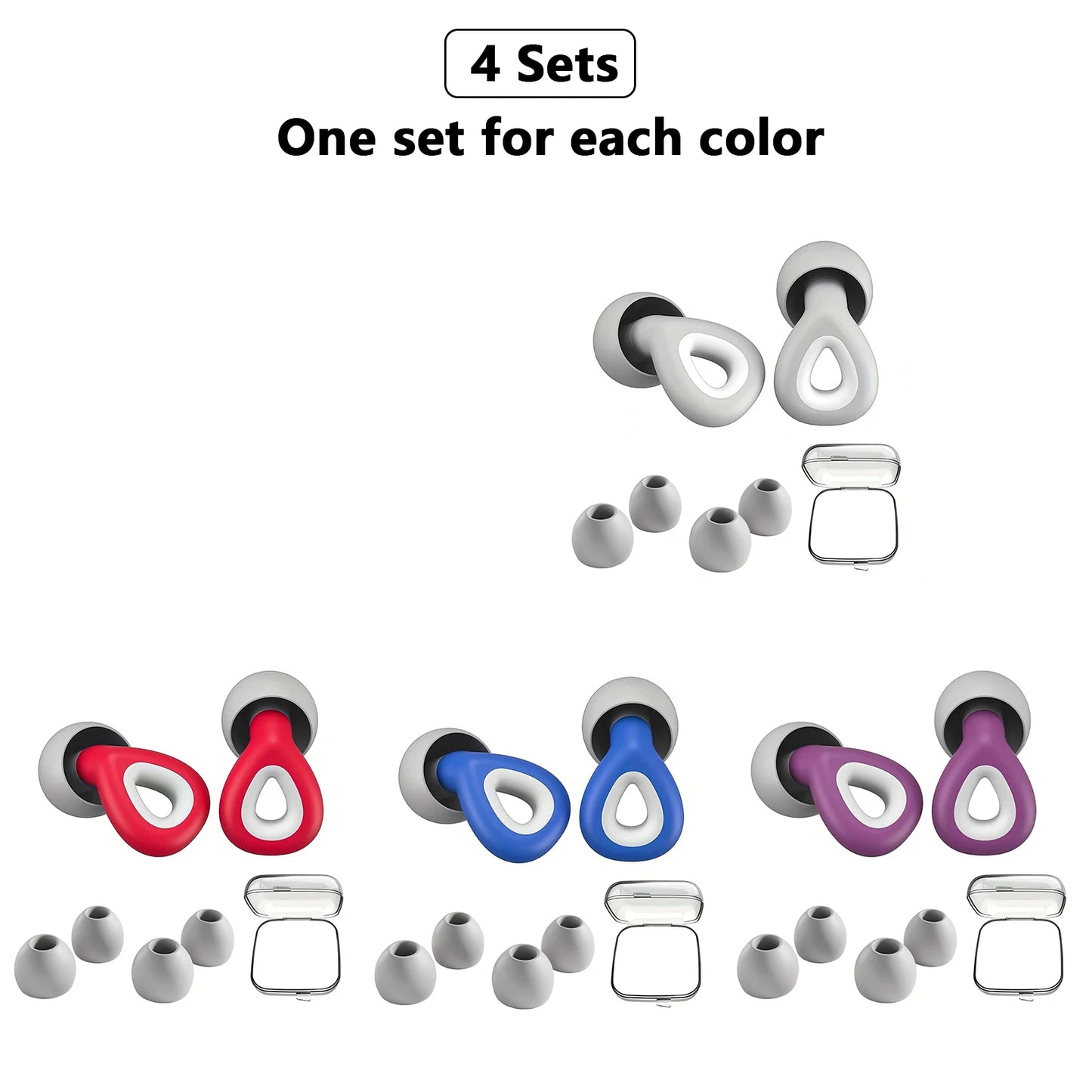 HUAK 1 pair of silicone earplugs, ear protection, hearing protection,swim, sleep, work, travel and other scenes, noise reduction - The Shop At Crown Perth
