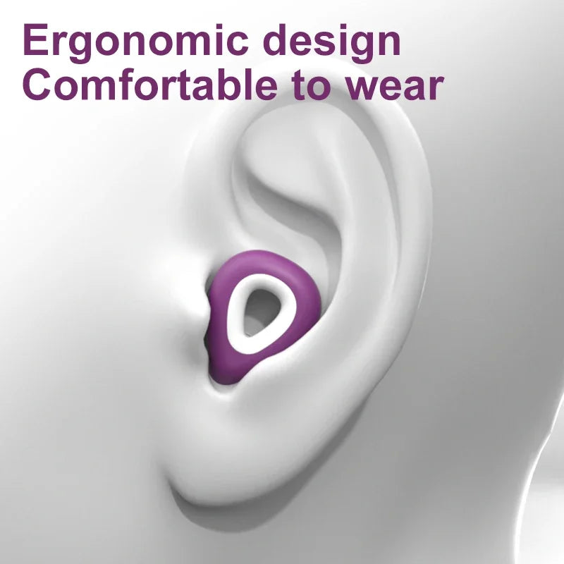 HUAK 1 pair of silicone earplugs, ear protection, hearing protection,swim, sleep, work, travel and other scenes, noise reduction - The Shop At Crown Perth