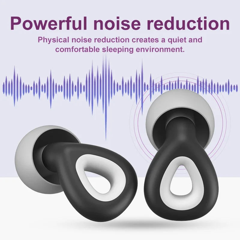 HUAK 1 pair of silicone earplugs, ear protection, hearing protection,swim, sleep, work, travel and other scenes, noise reduction - The Shop At Crown Perth