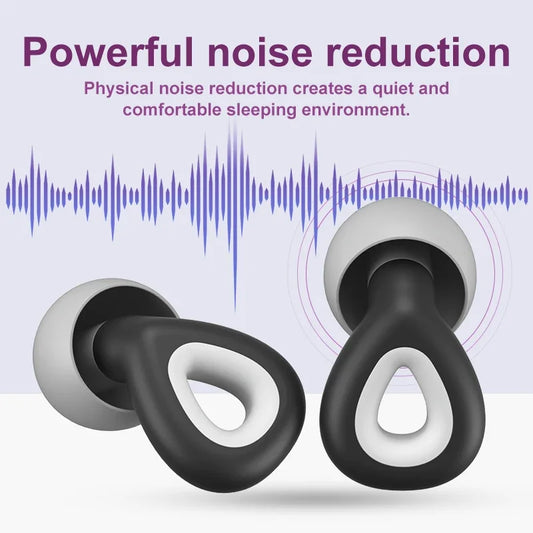 HUAK 1 pair of silicone earplugs, ear protection, hearing protection,swim, sleep, work, travel and other scenes, noise reduction - The Shop At Crown Perth