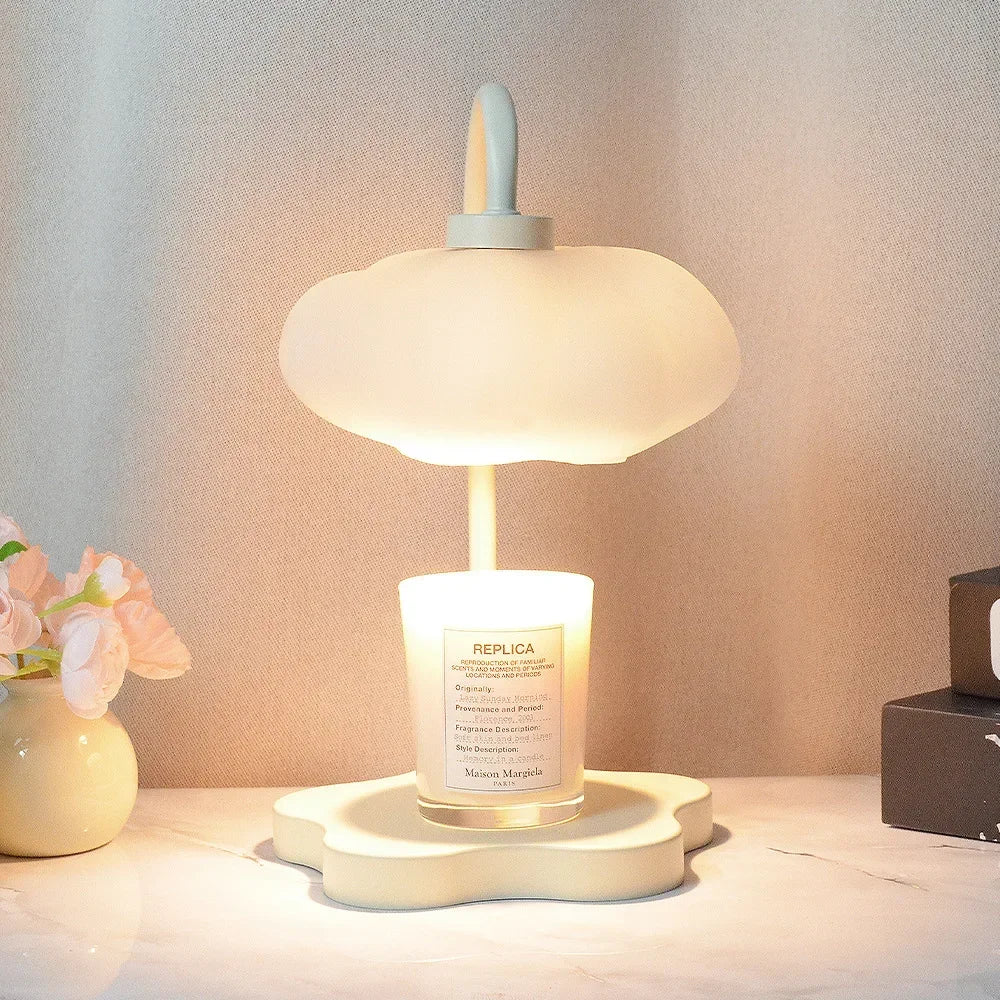 Creative Cloud-Shaped Wax Melt Lamp with Timer  Aromatherapy Night Light, Scented Candle Warmer, Stylish Desk Table Lamp - The Shop At Crown Perth