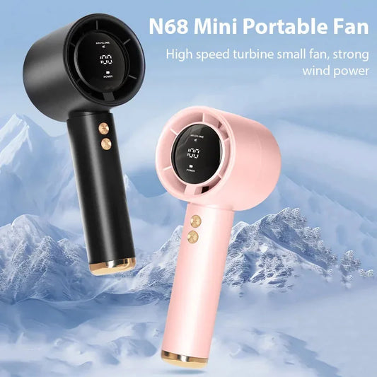 Mini Handheld Fan USB Fast Charging Portable Air Calculating Fan Mute Personal Highspeed Fan for Travel Outdoor Activities - The Shop At Crown Perth