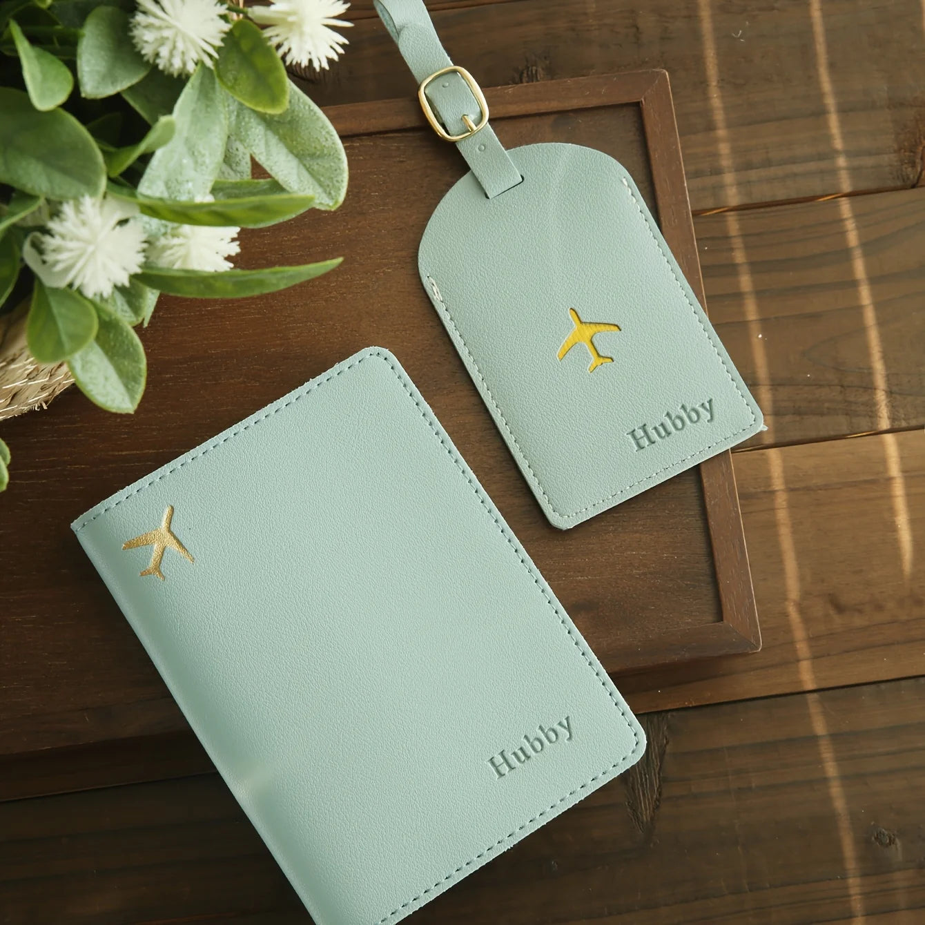 Personalized Artificial Leather Passport Holder Custom Name Foldable Lightweight Luggage Tag Ideal for Outings and Travel Gifts - The Shop At Crown Perth