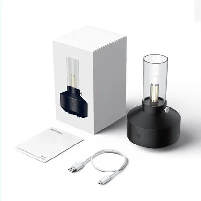 New 150ml Candle Light Shape Portable Table Desktop Usb Charge Ultrasonic Essential Oil Aroma Diffuser for Room Home - The Shop At Crown Perth