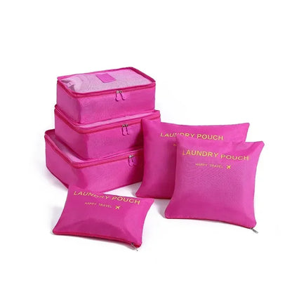 6PCS Packing Cubes Luggage Organizer Travel Storage Bags for Clothes Shoes Toiletries Portable Suitcase Organization Set - The Shop At Crown Perth