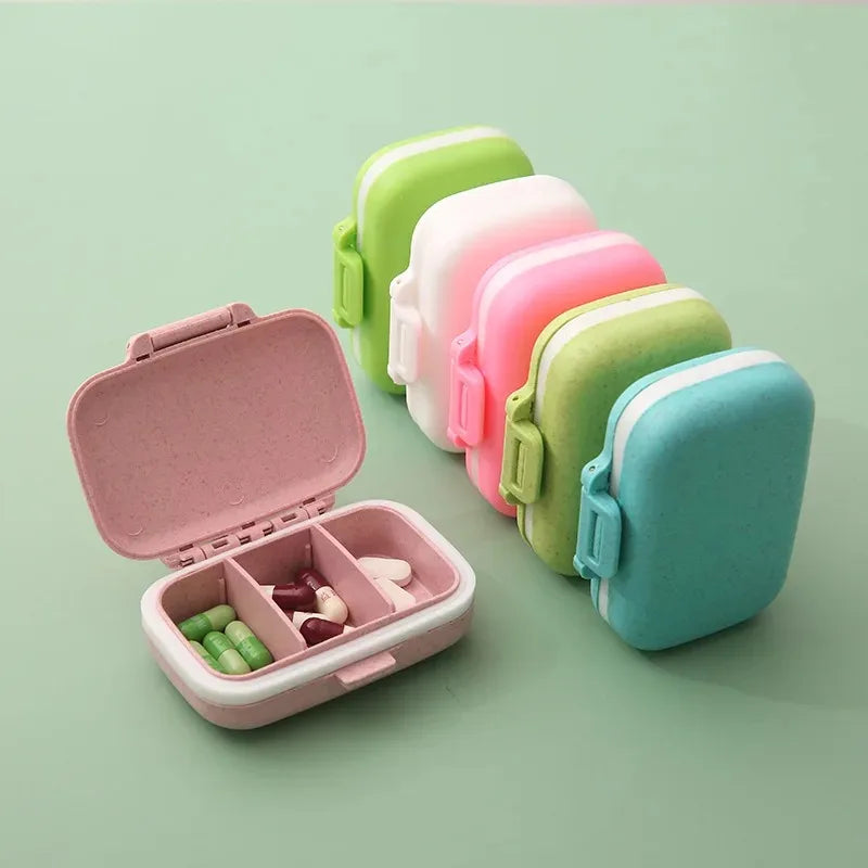 Mini Portable Pills Organizer Case 3 Grids PillBox Tablet Storage Container Weekly Medicine Pill's Box Pill Case Drug Dispense - The Shop At Crown Perth