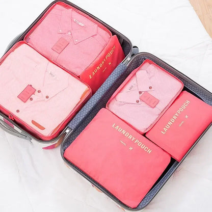 6PCS Packing Cubes Luggage Organizer Travel Storage Bags for Clothes Shoes Toiletries Portable Suitcase Organization Set